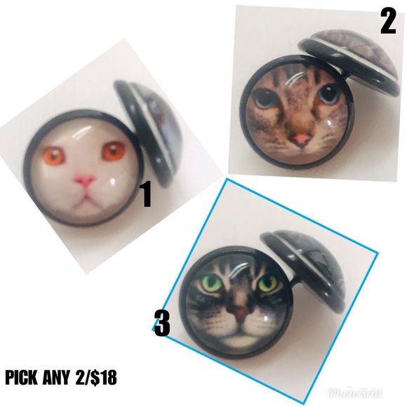 Jewelry - 𝕙𝕡! 2/$18 Kitty Cat Meow Earrings Mix & Match